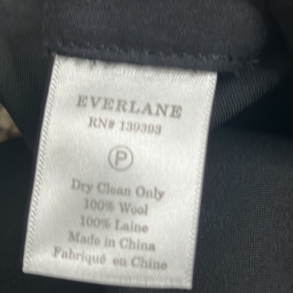 Everlane black pull on elastic waist wool pants size 2 - Picture 13 of 13
